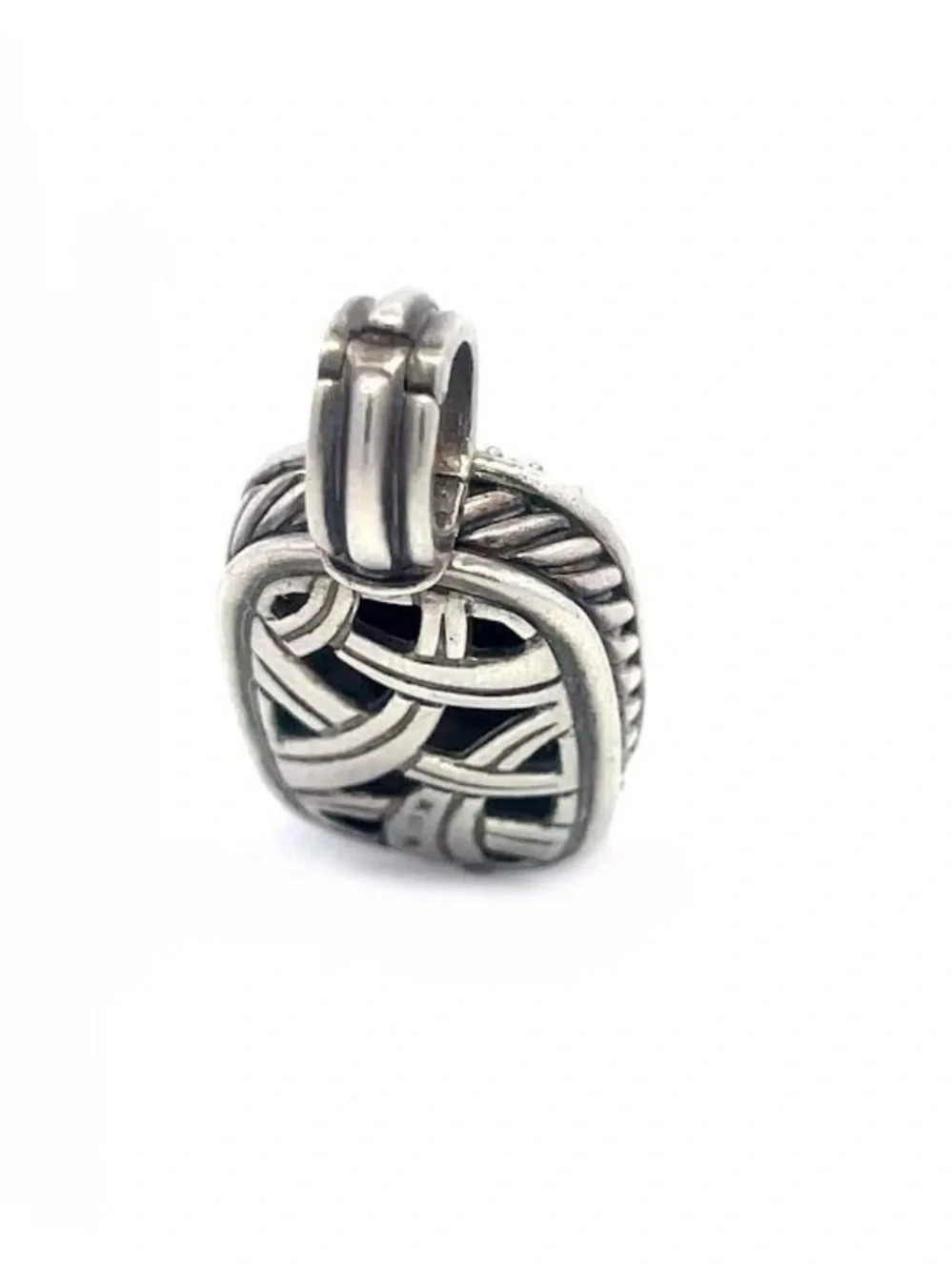 David Yurman Onyx & Diamond Albion Enhancer Pendant
